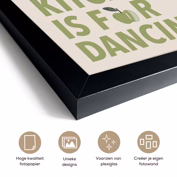 Poster met lijst - Quote - Appel - Illustratie — 6