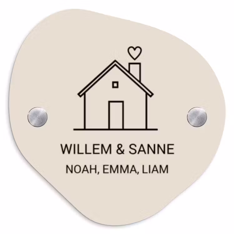 Naambordje voordeur - Organisch - Huis illustratie - Klassiek — 1