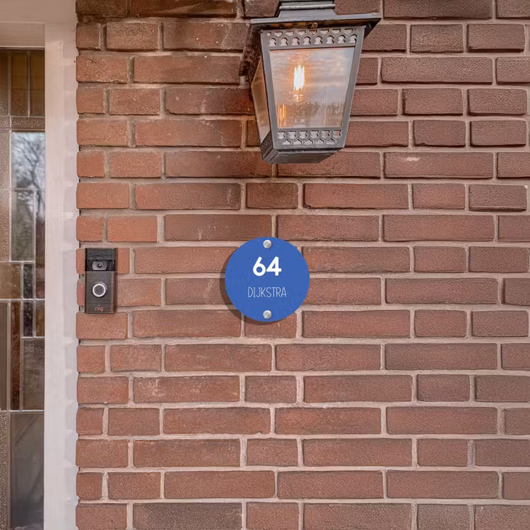 Naambordje voordeur - Rond - Kobaltblauw - Modern — 5
