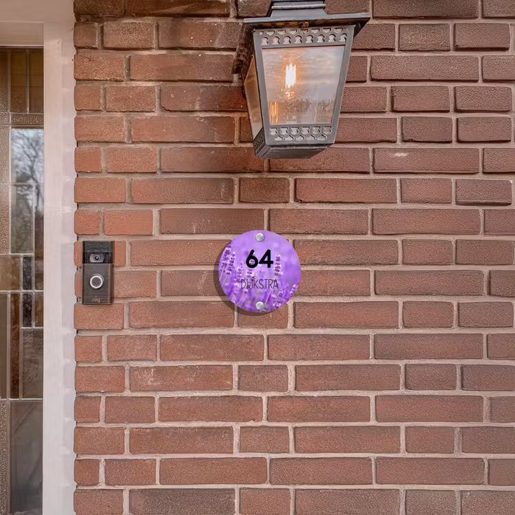 Naambordje voordeur - Rond - Lavendel - Modern — 5
