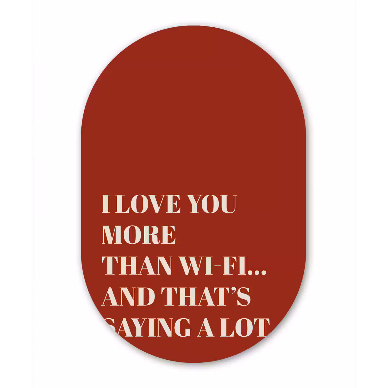 Muurovaal - aluminium - Rood - Quote - Liefde — 1