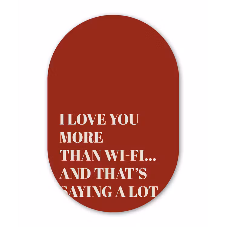 Muurovaal - aluminium - Rood - Quote - Liefde — 1