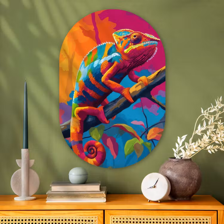 Wandoval Glas – Kameleon - Tak - Gestreept - Bladeren — 2