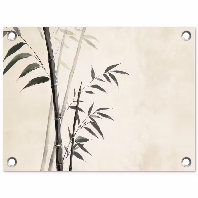 Tuinposter - Bamboe Japans Beige