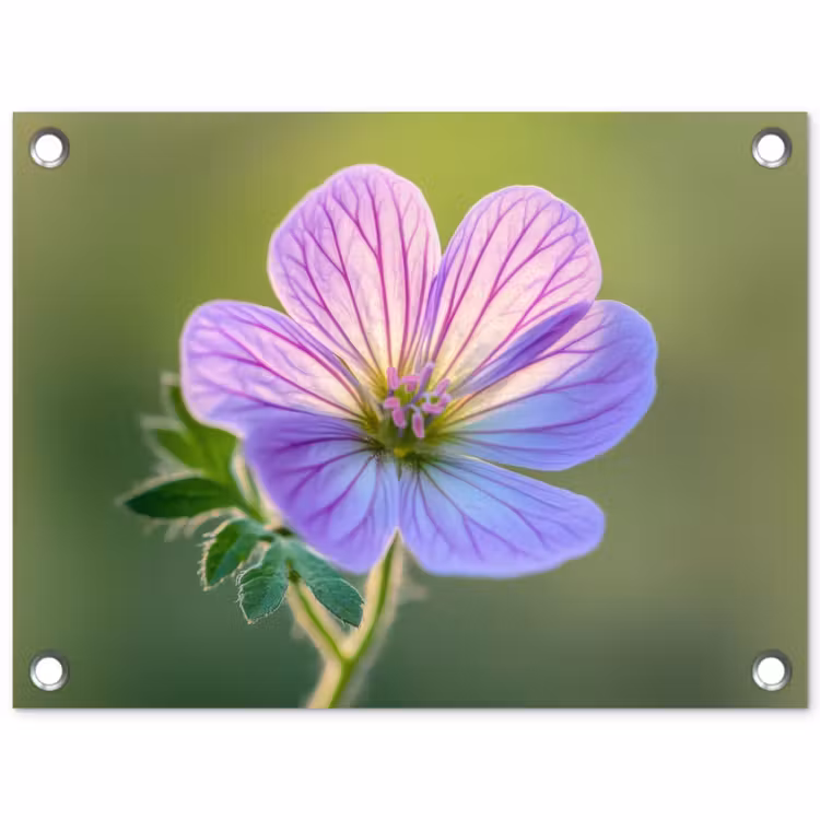 Tuinposter - Lila Bloem Close-up