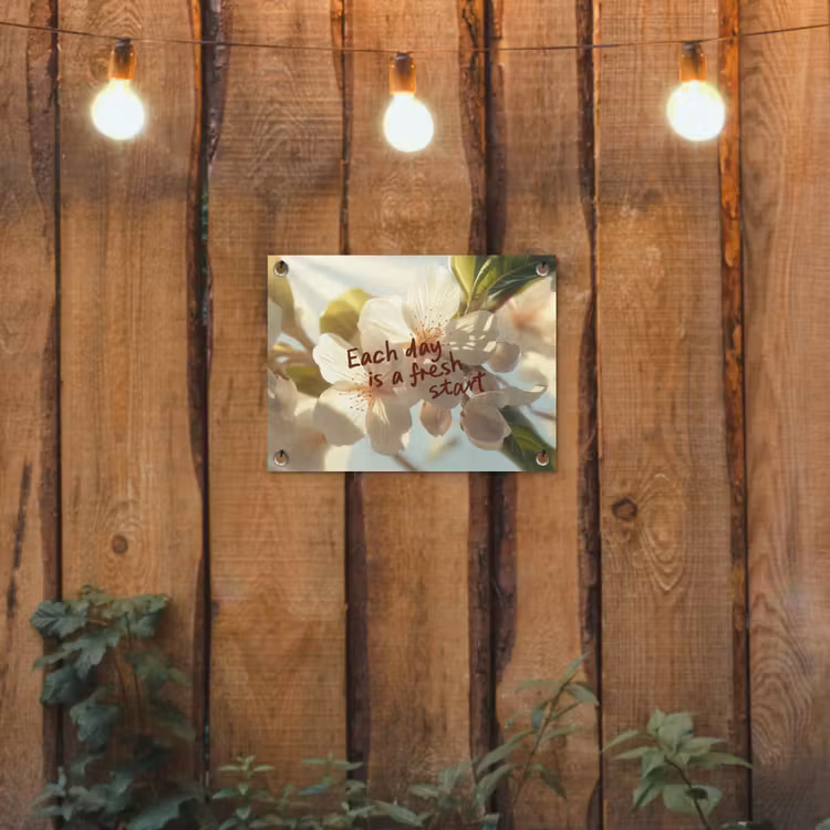 Tuinposter - Each day is a fresh start bloesem — 2