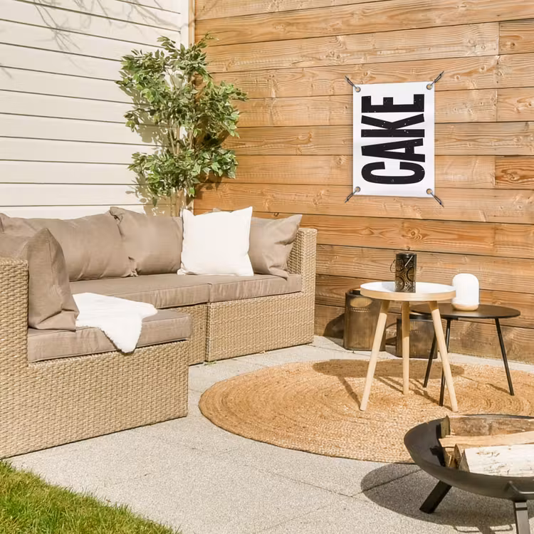 Tuinposter - Zwart - Cake - Eten - Decoratie — 4