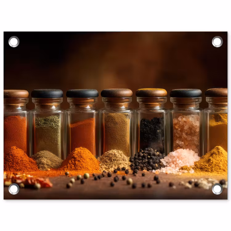 Tuinposter - Potjes - Kruiden - Specerijen - Korrels