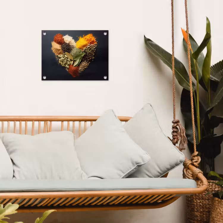 Tuinposter - Specerijen - Mix - Hartvorm - Zwart — 5