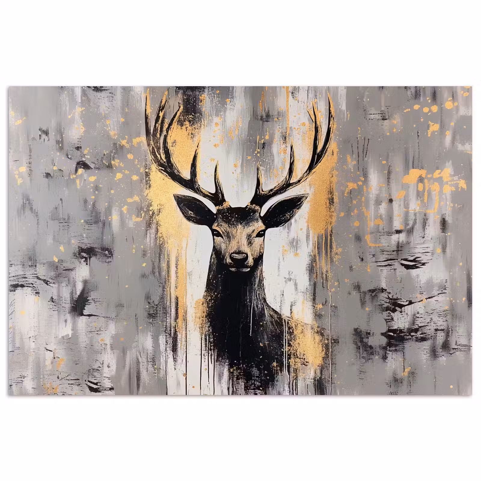 Poster – Abstract - Hert - Gewei - Goud — 1