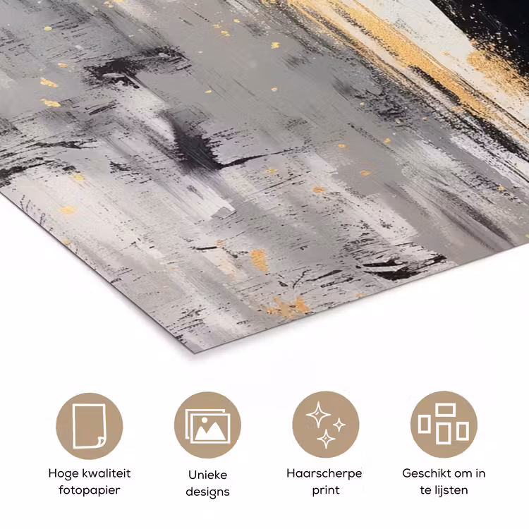 Poster – Abstract - Hert - Gewei - Goud — 5