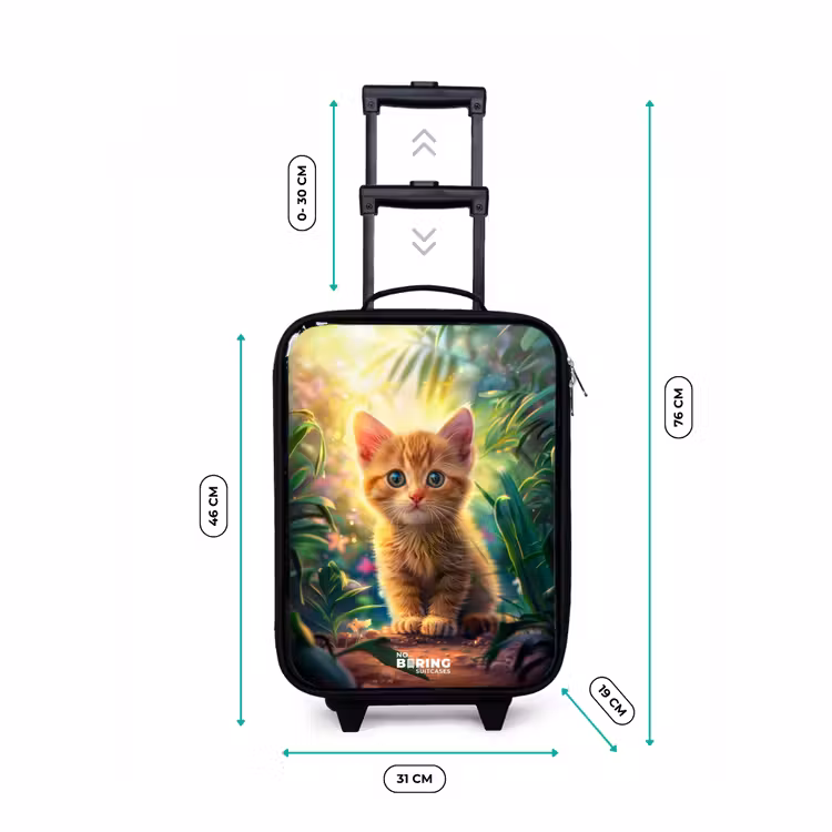 Kinderkoffer - Zwart - Kees kitten — 6