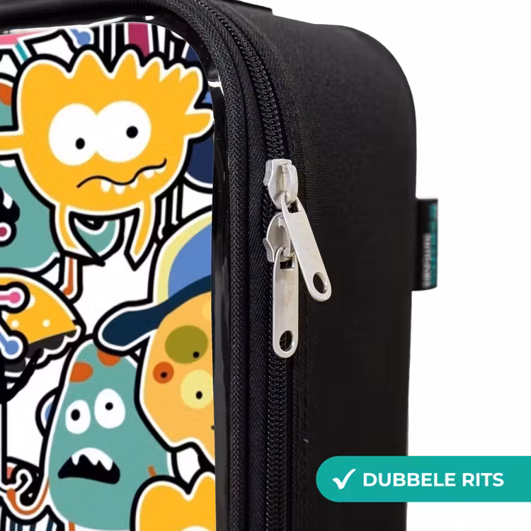 Kinderkoffer - Zwart - Beestjes met Grote Oogjes — 6