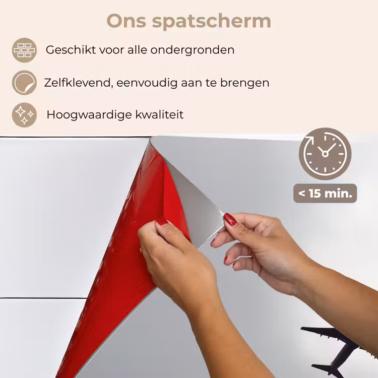 Spatscherm keuken - Minimalistisch - Silhouet - Zwart - Vliegtuig — 4