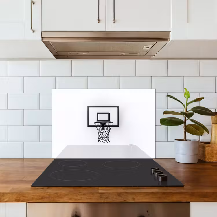 Spatscherm keuken - Basketbalbord - Minimalistisch - Zwart — 6