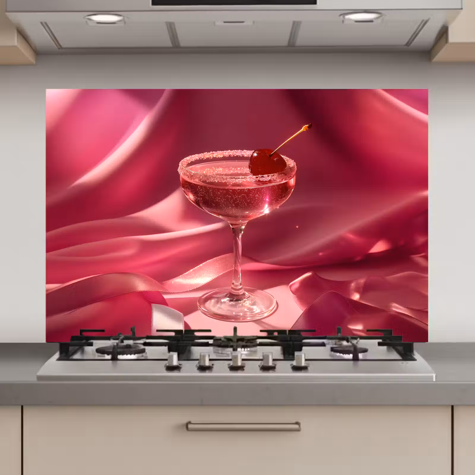 Spatscherm keuken - Cocktail - Pink - Luxe — 1