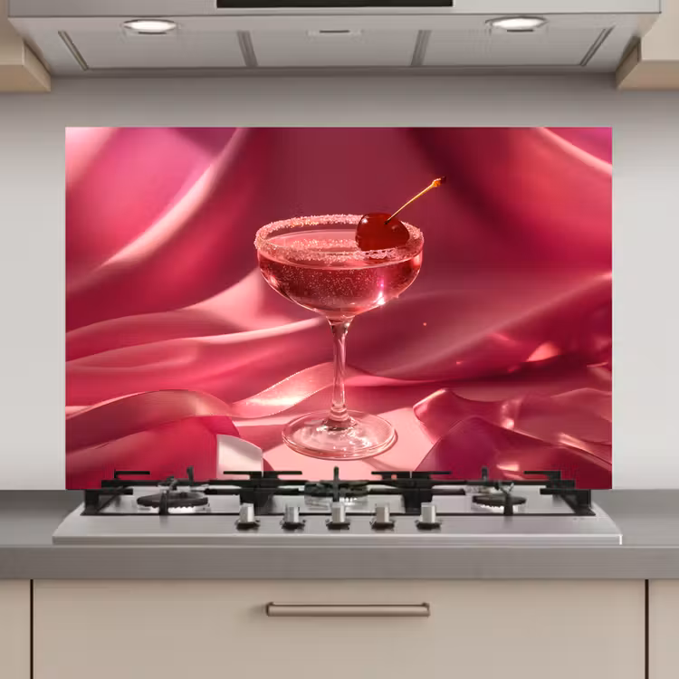 Spatscherm keuken - Cocktail - Pink - Luxe — 1