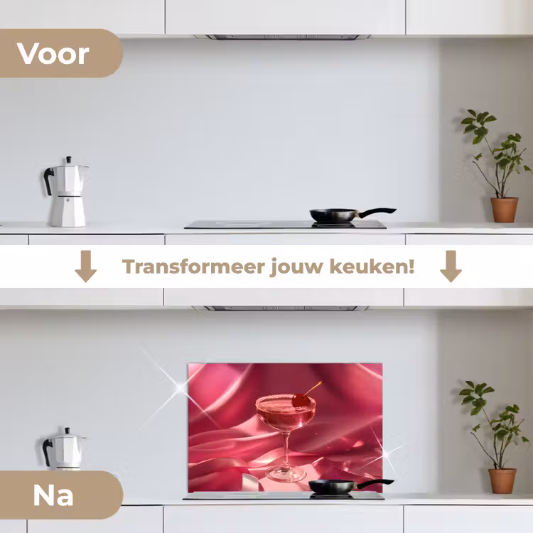 Spatscherm keuken - Cocktail - Pink - Luxe — 3