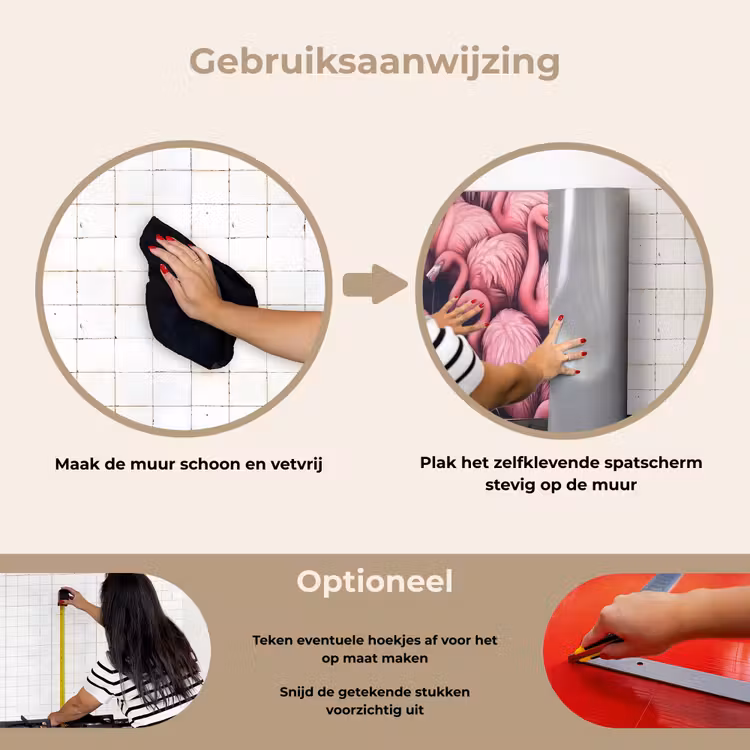 Spatscherm keuken - Flamingo - Roze - Dieren — 8