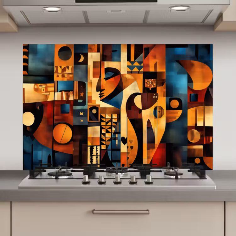 Spatscherm keuken - Figuren - Abstract - Symbolen — 1
