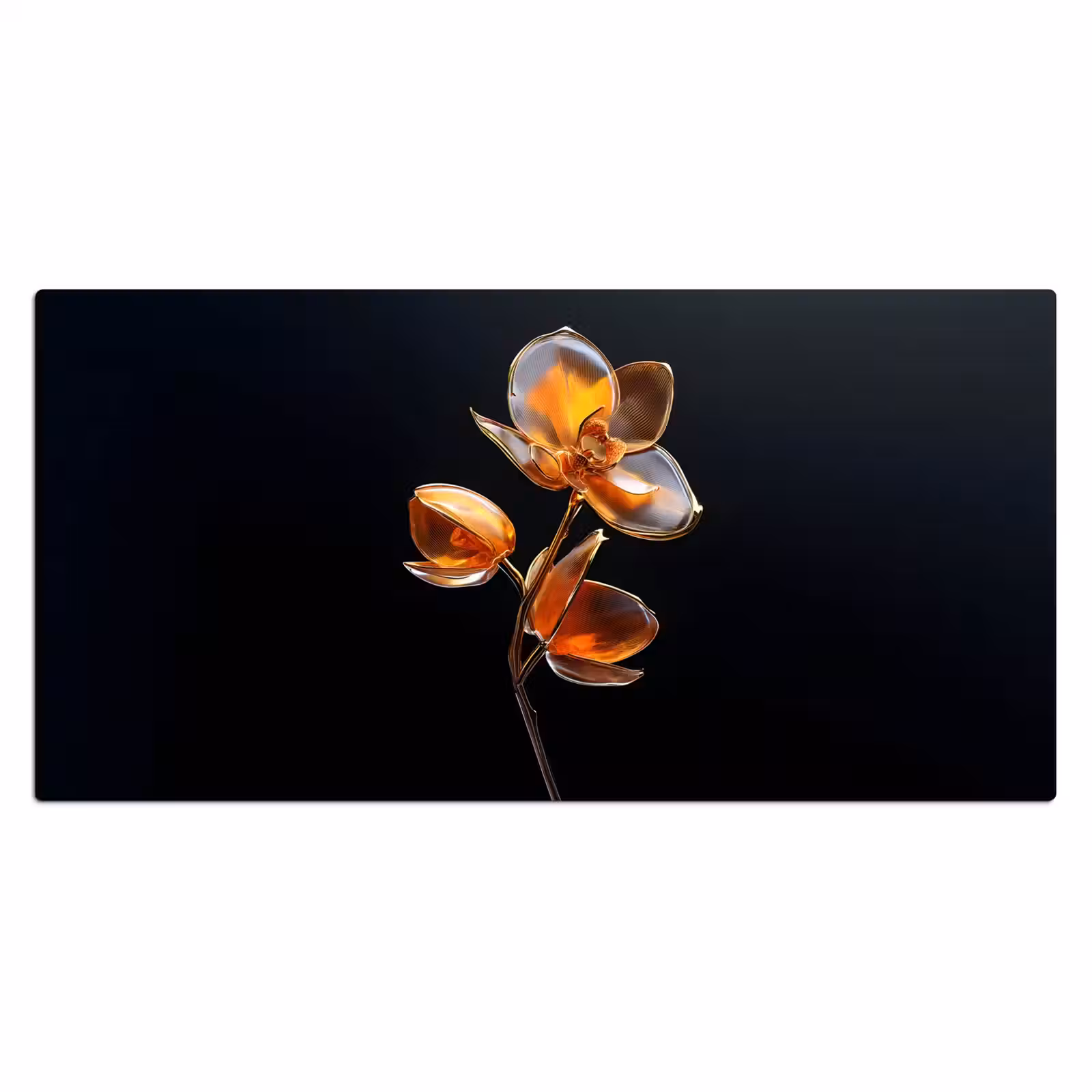 Bureau onderlegger - Bloem - Orchidee - Oranje — 1