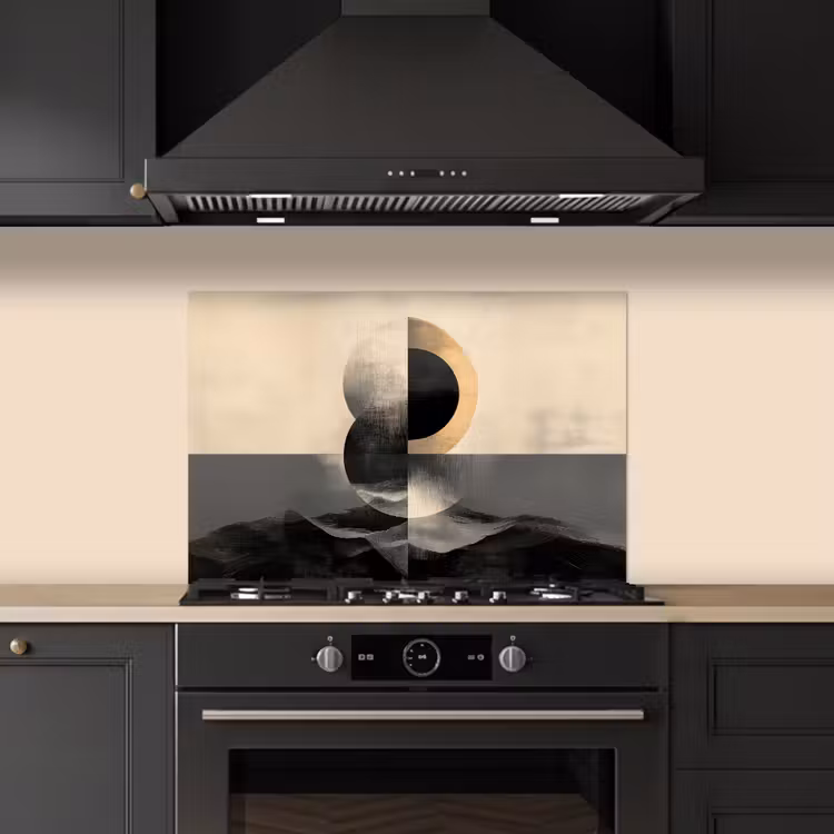 Spatscherm keuken - Cirkels - Schaduw - Abstract — 2