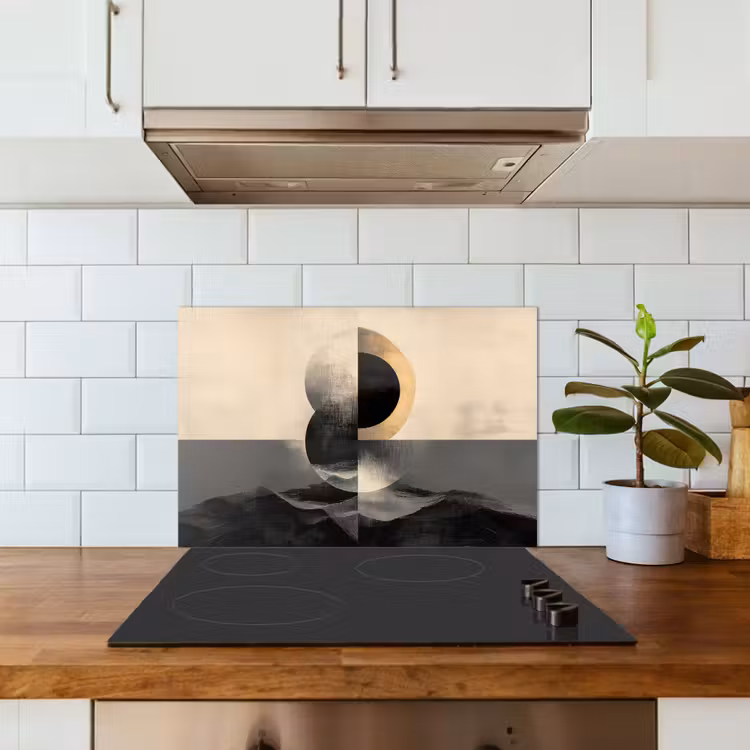 Spatscherm keuken - Cirkels - Schaduw - Abstract — 6