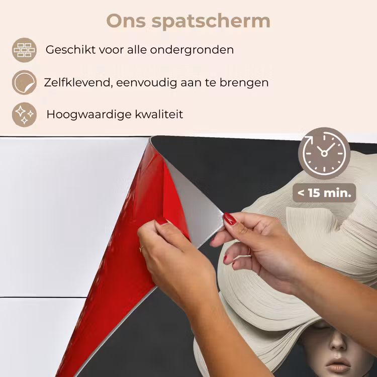 Spatscherm keuken - Modern - Vrouw - Hoed — 4
