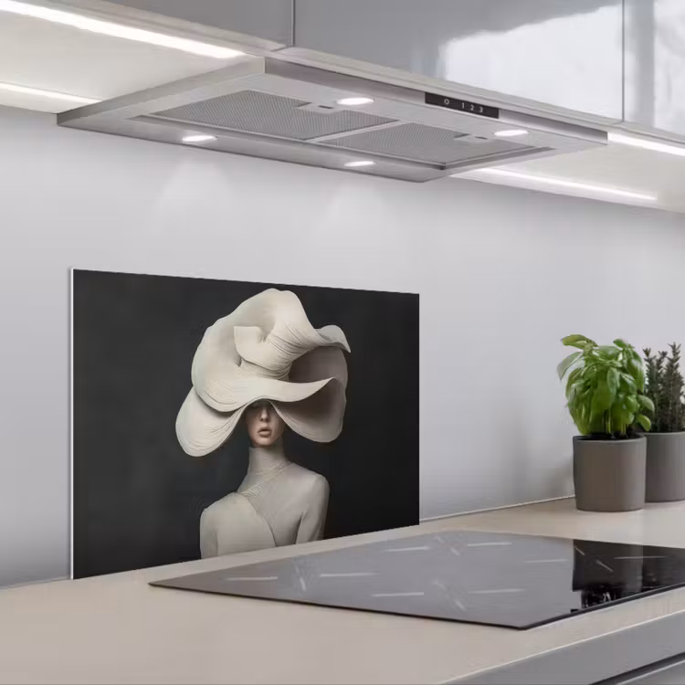 Spatscherm keuken - Modern - Vrouw - Hoed — 5