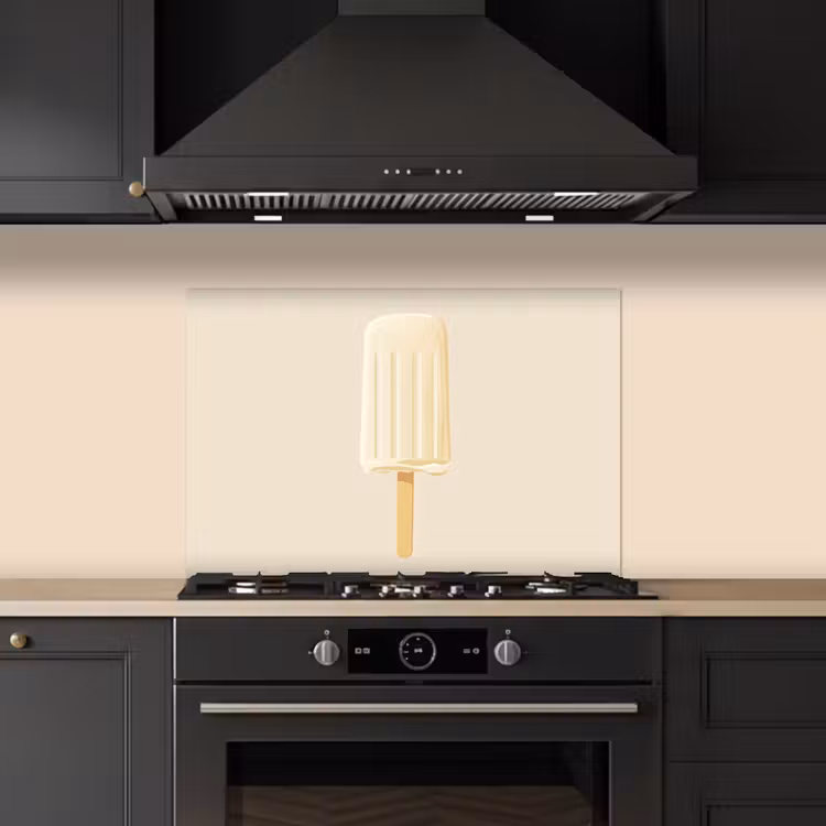Spatscherm keuken - Minimalistisch - Waterijsje - Stokje - Beige — 2