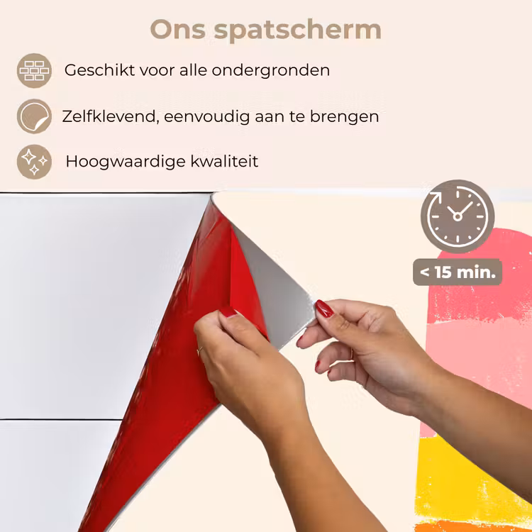 Spatscherm keuken - Waterijsje - Retro - Stokje - Roze — 4
