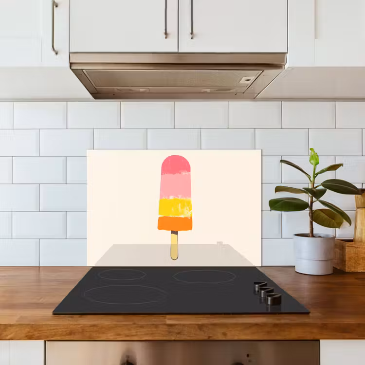 Spatscherm keuken - Waterijsje - Retro - Stokje - Roze — 6