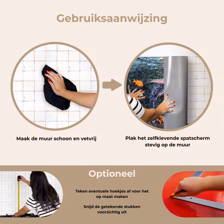 Spatscherm keuken - Mozaïek - Walvis - Koraal - Water — 8