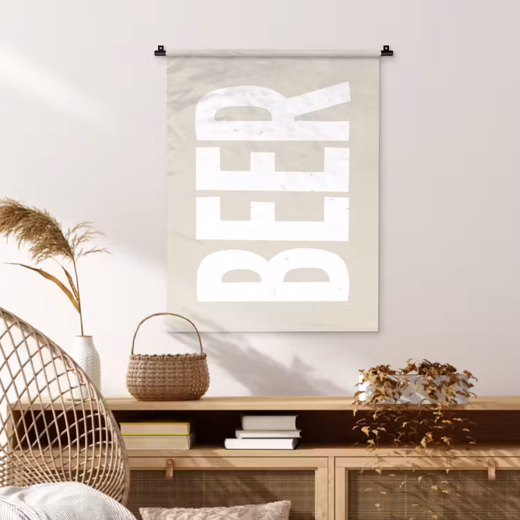 Wandkleed - Beer - Japandi - Beige - Decoratie — 4