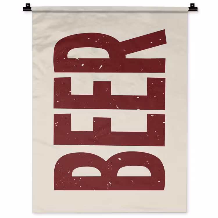 Wandkleed - Japandi - Beer - Red - Retro — 1