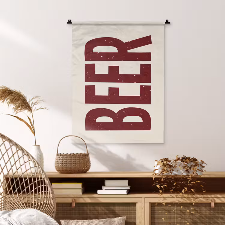 Wandkleed - Japandi - Beer - Red - Retro — 4