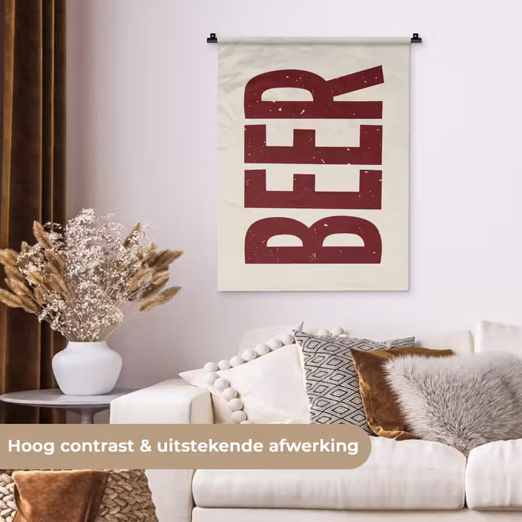 Wandkleed - Japandi - Beer - Red - Retro — 5