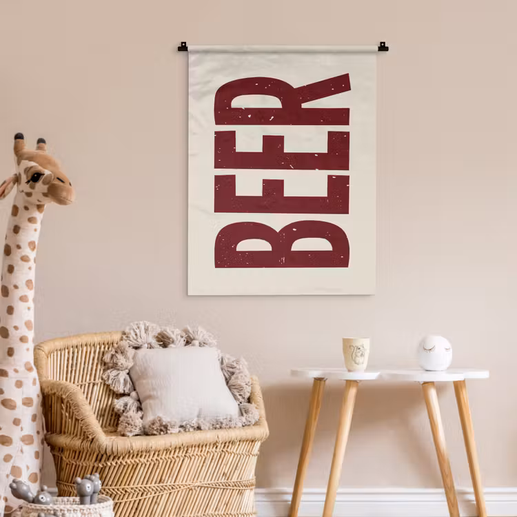 Wandkleed - Japandi - Beer - Red - Retro — 6