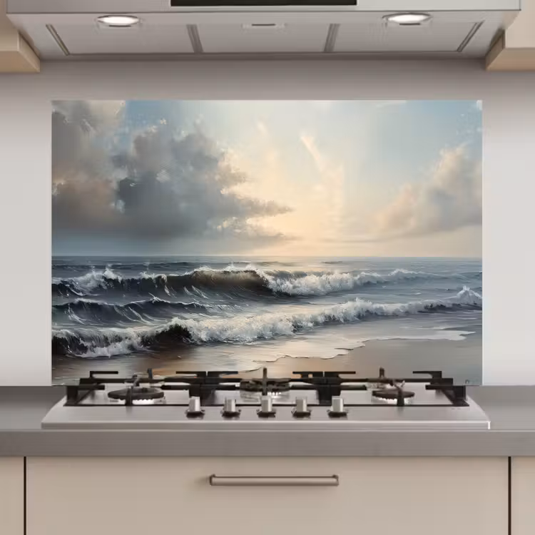 Spatscherm keuken - Strand - Zee - Zonsondergang — 1