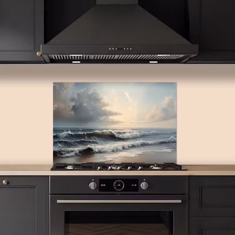 Spatscherm keuken - Strand - Zee - Zonsondergang — 2
