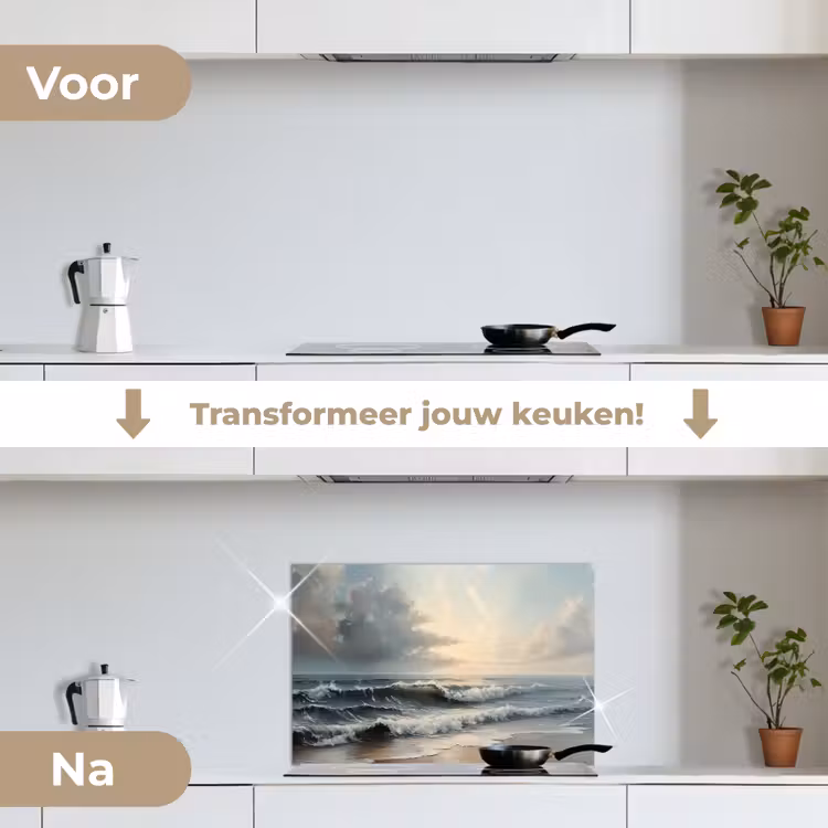 Spatscherm keuken - Strand - Zee - Zonsondergang — 3