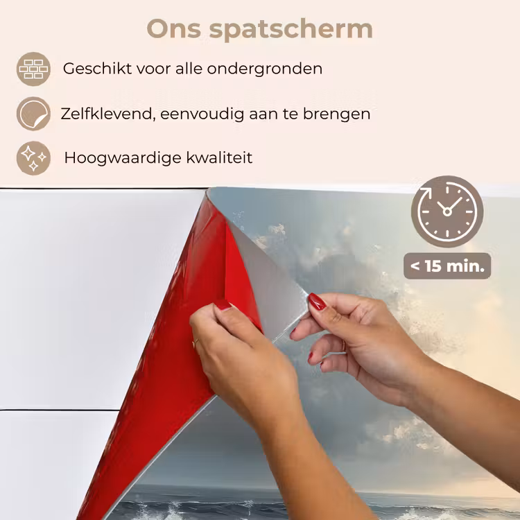 Spatscherm keuken - Strand - Zee - Zonsondergang — 4