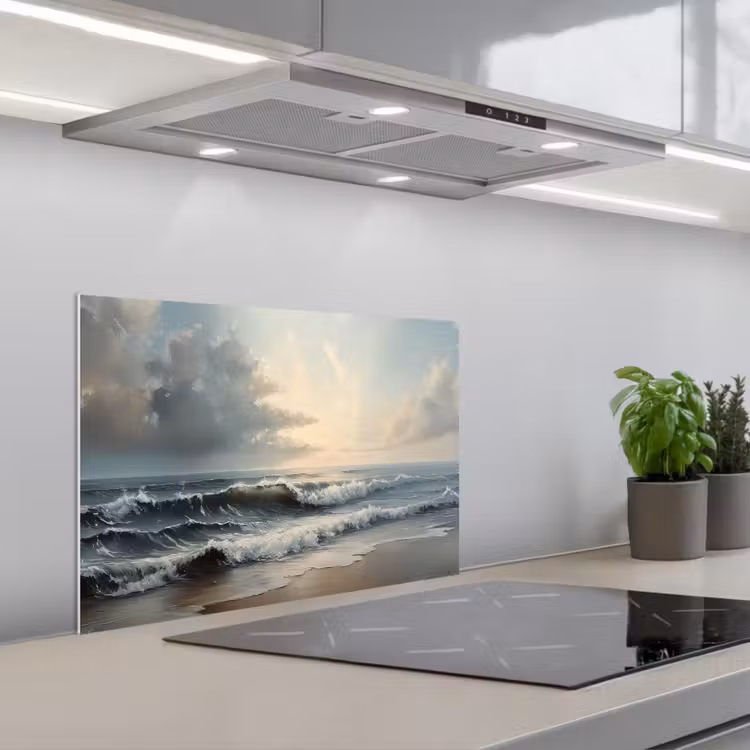 Spatscherm keuken - Strand - Zee - Zonsondergang — 5