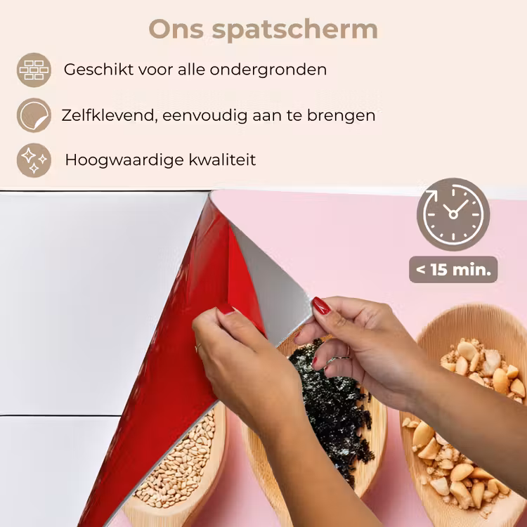 Spatscherm keuken - Ingrediënten - Lepels - Hout - Roze — 4