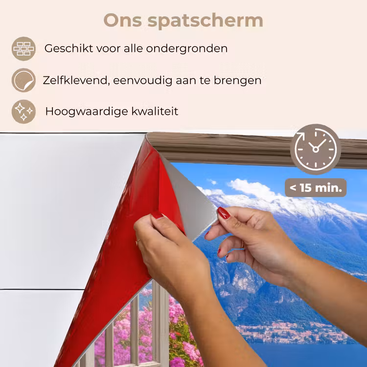 Spatscherm keuken - Doorkijk - Berg - Landschap - Uitzicht - Meer — 4