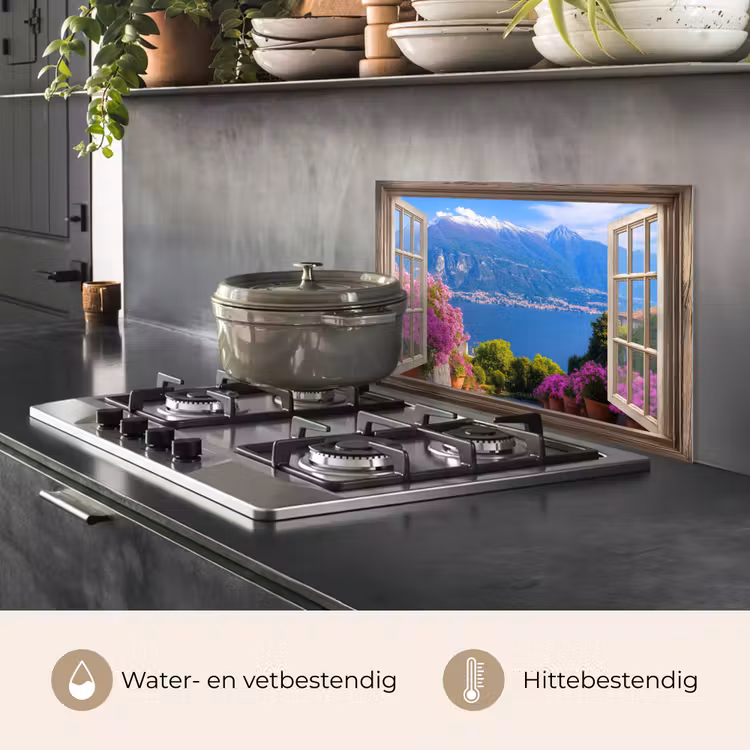 Spatscherm keuken - Doorkijk - Berg - Landschap - Uitzicht - Meer — 7