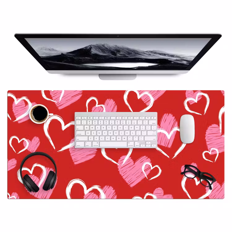 Bureau onderlegger - Patroon - Hartjes - Roze - Valentijn — 3