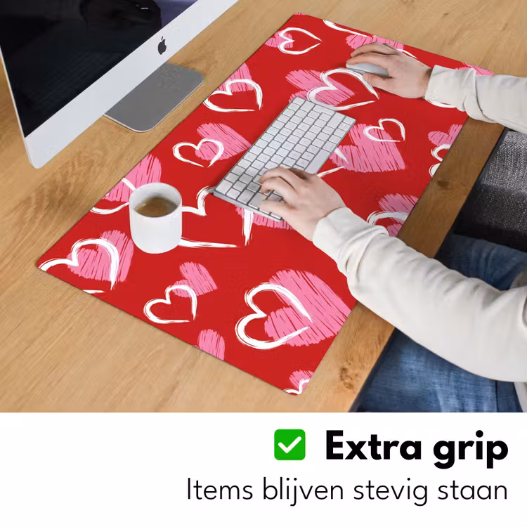 Bureau onderlegger - Patroon - Hartjes - Roze - Valentijn — 5