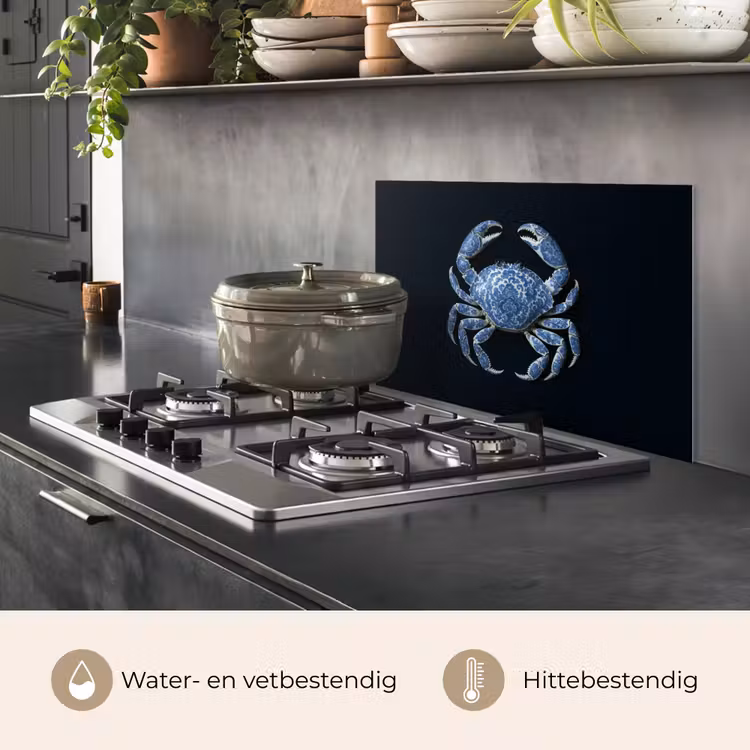 Spatscherm keuken - Krab - Delfts blauw - Dieren — 7