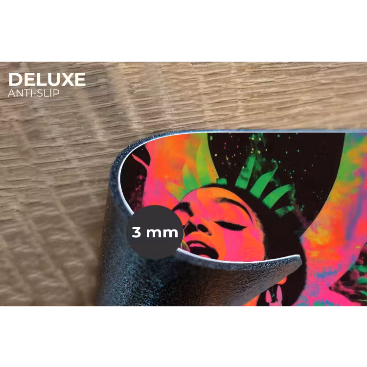 Placemat - 6 stuks - Neon - Vrouw - Microfoon — 4